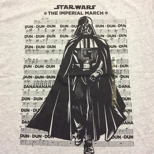 Star Wars Mens T Shirt Size XL Gray Darth Vader The Imperial March Music Notes - Bild 1 von 12
