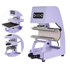 3in1 Auto Heat Press Machine for T Shirt/Cap/Hat/ 30OZ Mug Tumbler Heat Transfer - Picture 1 of 7