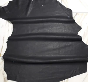 LEDER TIP 39352-FB, Lederreste, 1 Lederhaut 0,6mm, antik-anthrazitschwarz, nappa - Picture 1 of 2