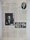 "Profil biographique Alexander Fleming pénicilline original 1959 ILN ~9,5x14"