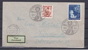 RRR Brief mit Leitzettel Christkindl dreiseitig gezähnt gelaufen 1954 ANSEHEN - Picture 1 of 2