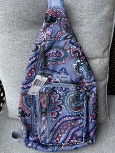 Vera Bradley Lighten Up Sling Backpack Kona Paisley 24790 NEW - Picture 1 of 12