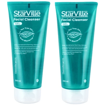 Starville acne prone skin facial cleanser for oily and combined skin 200ML 2 pcs - Image 1 of 3