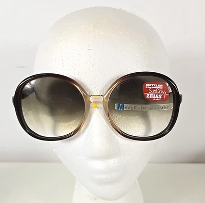 NEW - Vintage Metzler Sunday Zeiss Clarlet Germany Brown Oversized Sunglasses - Image 1 of 4