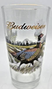 Budweiser 1999 pinta cerveza borde dorado vidrio serie vida silvestre faisán - Imagen 1 de 9