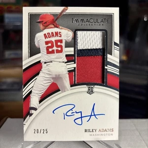 Riley Adams 2022 Panini Immaculate RPA AUTO Nats MEM RC SSP /25 ⭐️ MINT GEM? - Picture 1 of 2