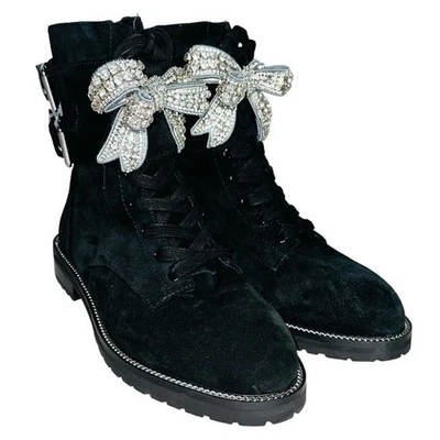 Женские замшевые боевые ботинки Kurt Geiger размер 38/7 с бантом Sutton - Изображение 1 из 4