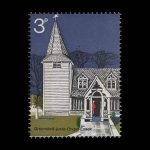 Great Britain 1972 (Variety) 3p Village Churches missing gold - Picture 1 of 2