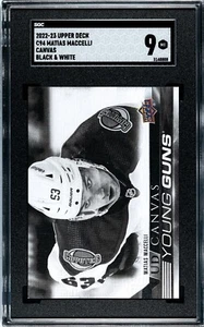 Matias Maccelli 2022-23 Upper Deck Young Guns Canvas C94 SGC 9 - Picture 1 of 6