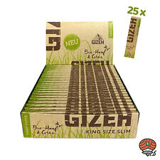 1 Box Gizeh Bio-Hanf & Gras Extra Fine King Size Slim Blättchen 25x34 Blatt
