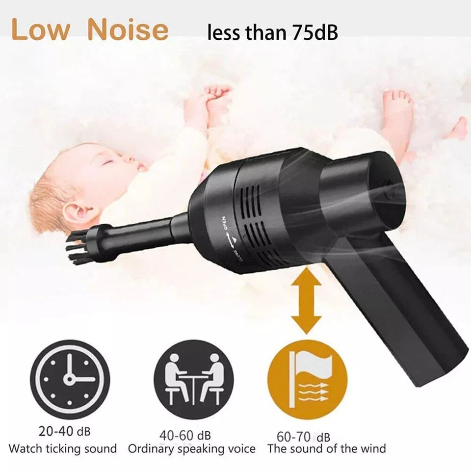 USB Portable Electric Air Duster Blower Car Vacuum Computer Keyboard Cleaner - Image 1 of 4