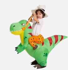 Spooktacular Creations Puff Me Up Inflatable  Ride A Dinosaur w/Pump, Hat Child