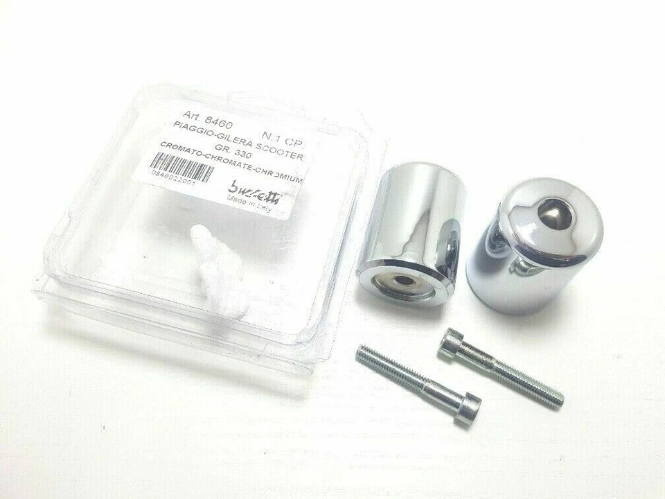 8460C BUZZETTI COPPIA TERMINALI STABILIZZATORE CROMATI MANUBRIO SCOOTER PIAGGIO - Immagine 1 di 1