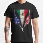 NEUF BEST TO BUY Mexique USA drapeau mexicain américain essentiel T-shirt