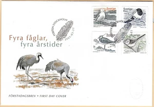 SWEDEN 2001 FDC - BIRDS, Full set - Picture 1 of 1