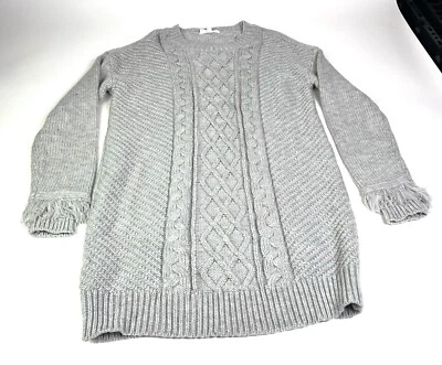 Vestido suéter Jack by BB Dakota tejido con cable gris para mujer talla L Foto 1 de 4