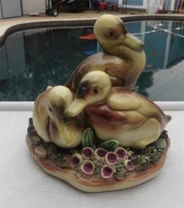 Estatuilla vintage firmada de patos/pato bebé William Maddux - Imagen 1 de 9