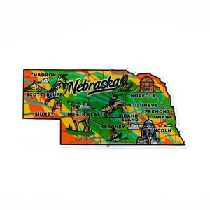 Imán del estado de Nebraska | De la tienda de regalos de Nebraska - Imagen 1 de 3