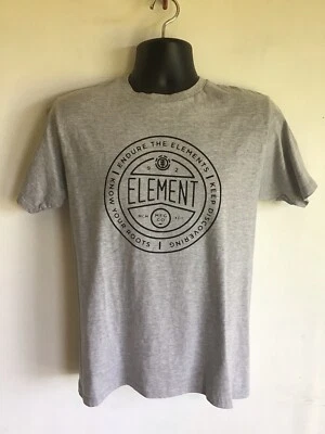 Element Camiseta Skate Hombre Mediana, Gris, Estampado Negro Foto 1 de 4