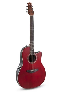 Ovation Applause Acoustic/Electric Guitar - Ruby Red Satin - Picture 1 of 8