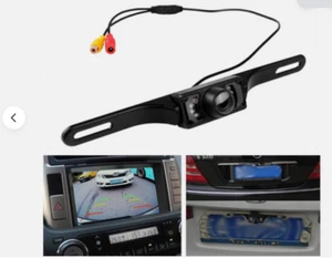 7LED Car Rear View Reversing Camera Back Up License Number Plate Night Vision - Picture 1 of 6