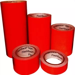 Red Reflective Tape Self-Adhesive Glass Bead Reflective Tape Vinyl Waterproof - Picture 1 of 6