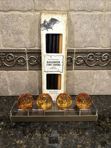 WILLIAMS SONOMA CALABAZA PEQUEÑOS CANDELABROS CÓNICOS Y 12 PEQUEÑOS CONOS HALLOWEEN - Imagen 1 de 6