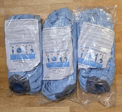 3- QVC Don Aslett's Super Absorbent Microfiber Mop Heads Washable Dryable.  - Image 1 of 2