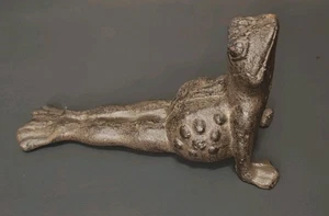 Heavy Cast iron Yoga Frog 🐸 High Quality Zen Spiritual Paper Weight Garden Desk - Picture 1 of 8