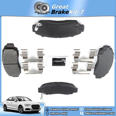 Front Brake Pads w/ Hardware Kit for 1999 2000 2001 2002 2003 2004 Acura RL 3.5L - Image 1 of 3
