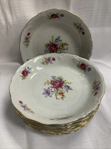 Wawel Rose Garden Salad/Soup Bowls 8” Poland Set of 8 Excellent Condition - Picture 1 of 5