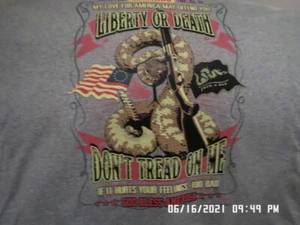 NEW Patriotic T-Shirt: Warning My Love For America May Offend You... Too Bad - Picture 1 of 2