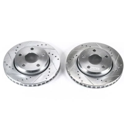 Power Stop Front Evolution Drilled & Slotted Rotors Fits 07-17 Jeep Wrangler - Image 1 of 4