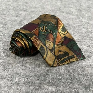 Myung Ju Silk Tie Graphic Print Mercedes Hand Made High Fashion - Picture 1 of 7