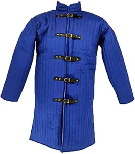 Gambeson Coat Thick Padded Full Sleeves Gambeson Coat Aketon Jacket Armor, Cotto - Picture 1 of 1