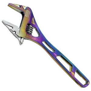 SK11 (SK11) SPIDER Wide Adjustable Wrench Rainbow Colored Titanium Wide Mouth Wi - Picture 1 of 9