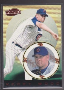 1999 PACIFIC INVINCIBLE RUBY RED FOIL RETAIL PARALLEL #33 KERRY WOOD CUBS SSP