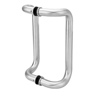 CEL 10" and 12" Glass Mounted Offset Back to Back Entry Door Pull Handle - Picture 1 of 3