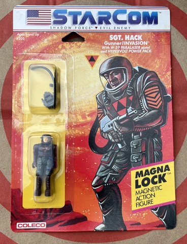 SGT. Hack MOC Starcom 1986 Coleco Vintage Action Figure Carded Cover