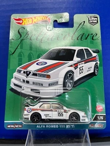 1/64 HOT WHEELS SPETTACOLARE REAL RIDERS ALFA ROMEO 155 V6 TI 1/5 WHITE - Picture 1 of 2