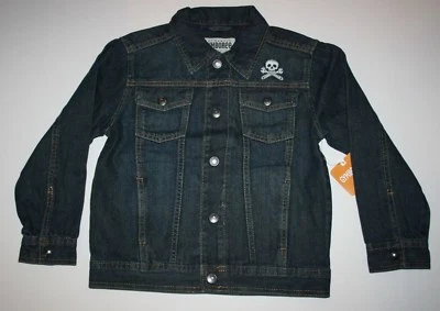 Nueva Chaqueta Jean Gymboree Niños Denim Calavera Huesos Cruzados 4 5 6 años Buen Deporte Nueva con Etiquetas Foto 1 de 4