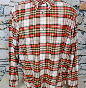 BROOKS BROTHERS Regent Mens Shirt Colorful Plaid Brushed Cotton Button Down XL - Picture 1 of 9