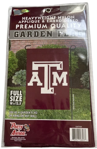 Texas A&M Aggies Garden Flag and Yard Banner Maroon 18 X 12.5 New Cover