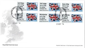 FLAG  NMRN TRAFALGAR DAY 21/10/14  FDC COLL/SET A002  LONDON W1  SHS  POST  GO  - Picture 1 of 1