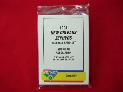 1994 NEW ORLEANS ZEPHYRS FLEER PROCARDS MiLB TEAM SET CANSECO MILWAUKEE BREWERS - Image 1 of 4