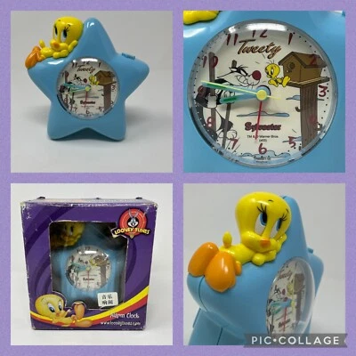Vintage Warner Bros Looney Tunes Sylvester &Tweety Bird Desk Clock New Other - Image 1 of 4