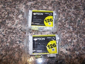 New Genuine Epson Ink cartridges 126 Yellow Color  2 Sealed package - Picture 1 of 2