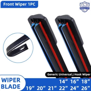 Automotive universal J/U hook double rubber strip wiper blade boneless wiper bla - Bild 1 von 15