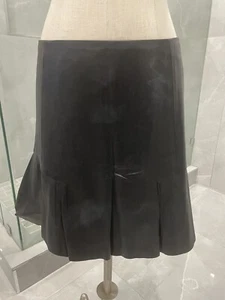 FALDA DKNY PIEL DE CORDERO CUERO NEGRA TALLA 10 - Imagen 1 de 20