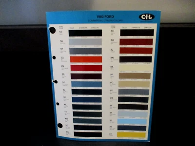 PAINT COLOR REFERENCE FORD TRUCK 1983 SAMPLE PAINT CHIPS C-I-L  FREE SHIPPING - Image 1 of 2